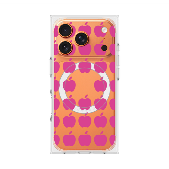 Premium Square Case with MagSafe［ Apple - Pink ］