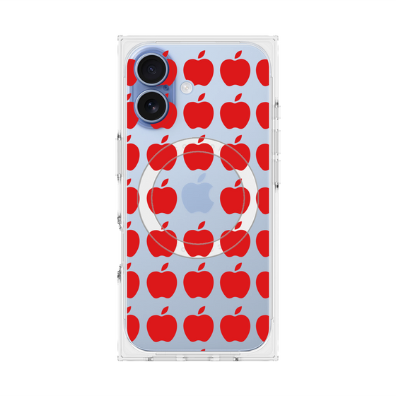 Premium Square Case with MagSafe［ Apple - Red ］