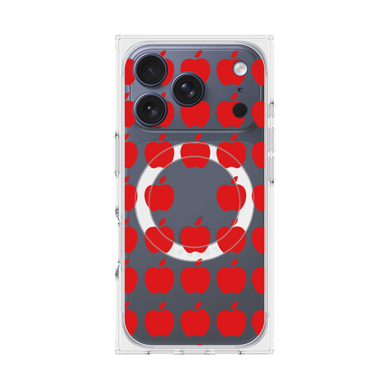 Premium Square Case with MagSafe［ Apple - Red ］