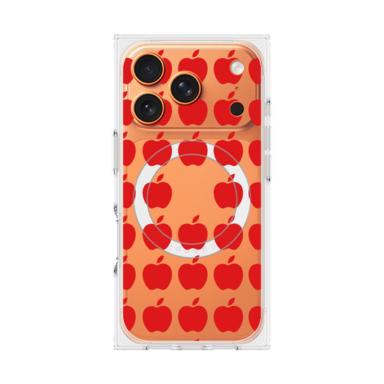Premium Square Case with MagSafe［ Apple - Red ］