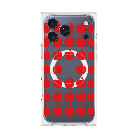 Premium Square Case with MagSafe［ Apple - Red ］