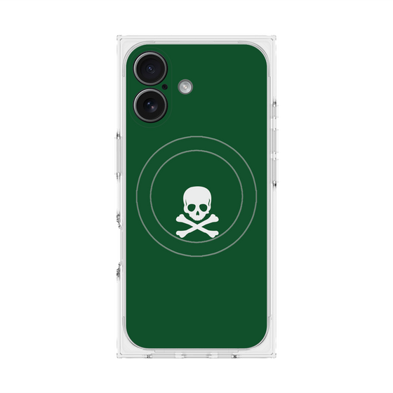 Premium Square Case with MagSafe［ Skull - Green ］
