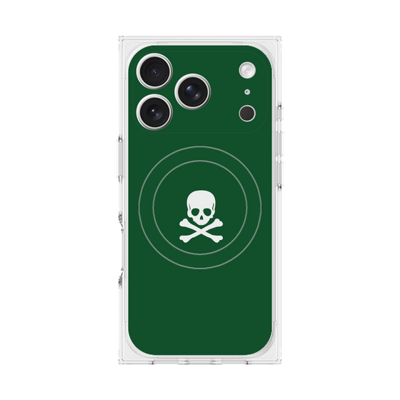Premium Square Case with MagSafe［ Skull - Green ］