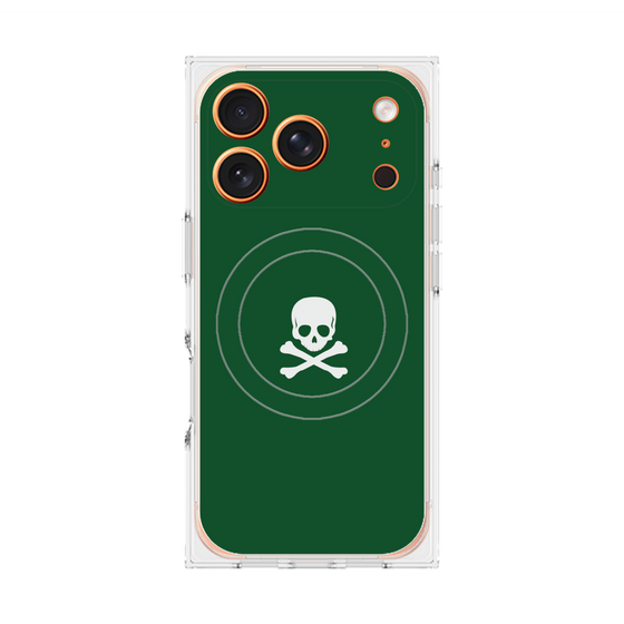 Premium Square Case with MagSafe［ Skull - Green ］