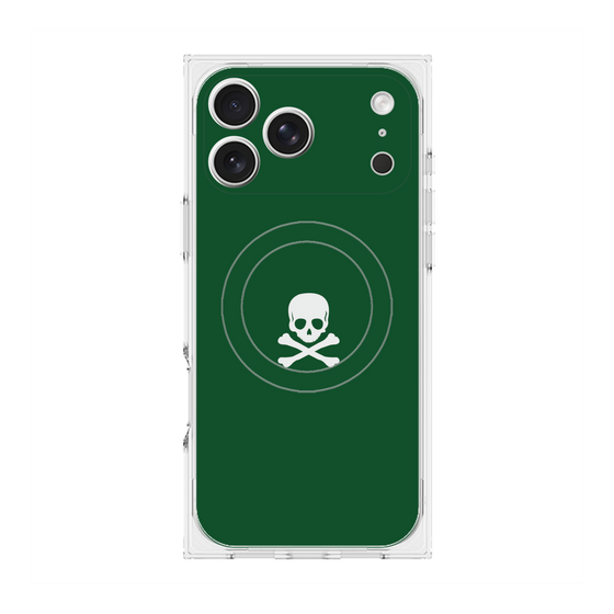 Premium Square Case with MagSafe［ Skull - Green ］