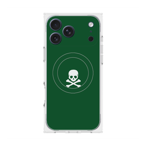Premium Square Case with MagSafe［ Skull - Green ］