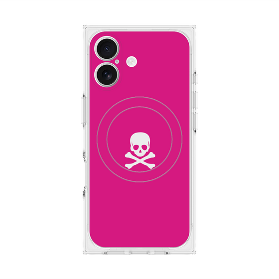 Premium Square Case with MagSafe［ Skull - Pink ］