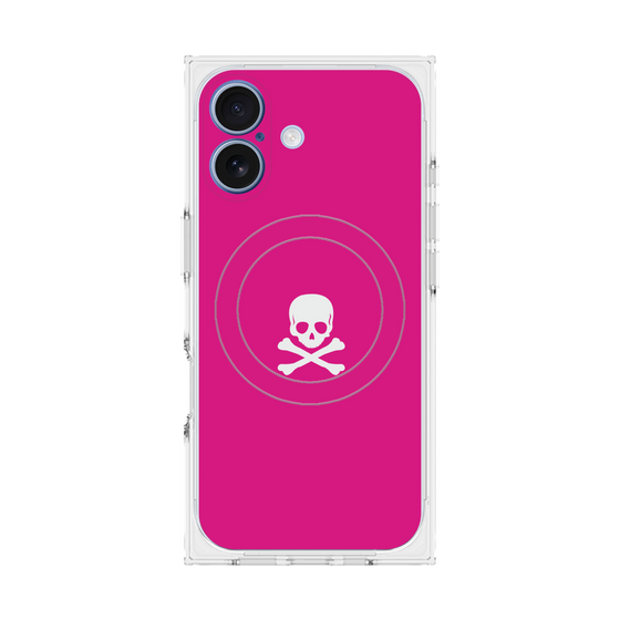 Premium Square Case with MagSafe［ Skull - Pink ］