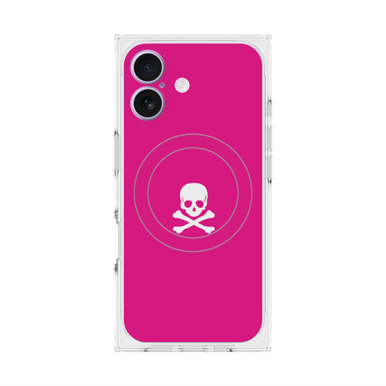 Premium Square Case with MagSafe［ Skull - Pink ］