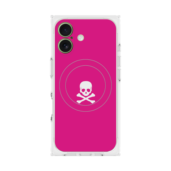 Premium Square Case with MagSafe［ Skull - Pink ］