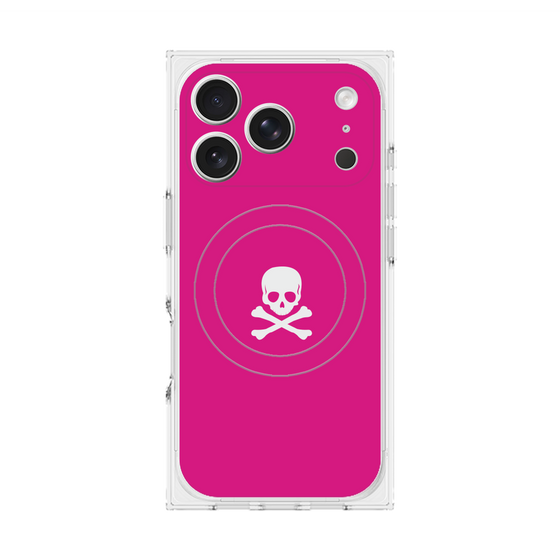Premium Square Case with MagSafe［ Skull - Pink ］