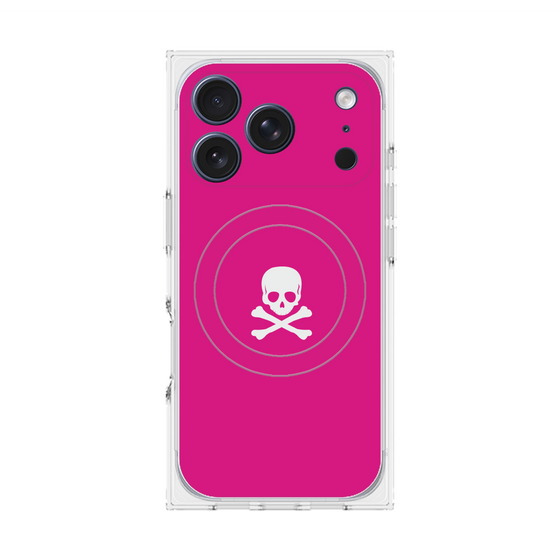 Premium Square Case with MagSafe［ Skull - Pink ］
