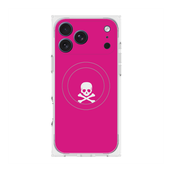 Premium Square Case with MagSafe［ Skull - Pink ］