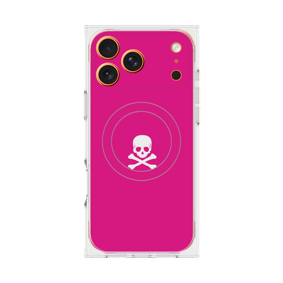 Premium Square Case with MagSafe［ Skull - Pink ］