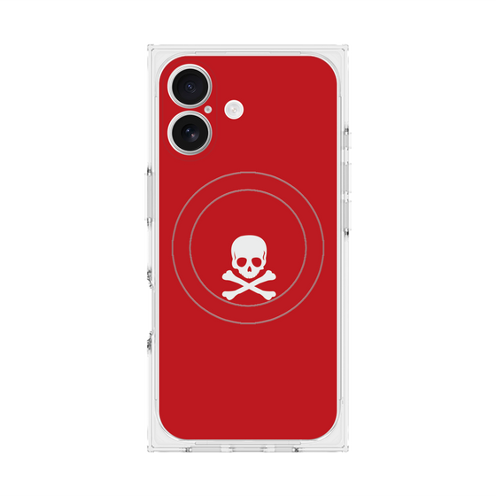 Premium Square Case with MagSafe［ Skull - Red ］