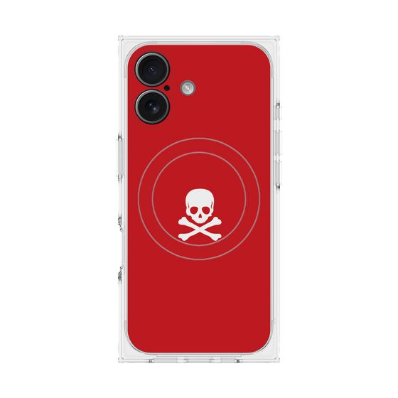 Premium Square Case with MagSafe［ Skull - Red ］