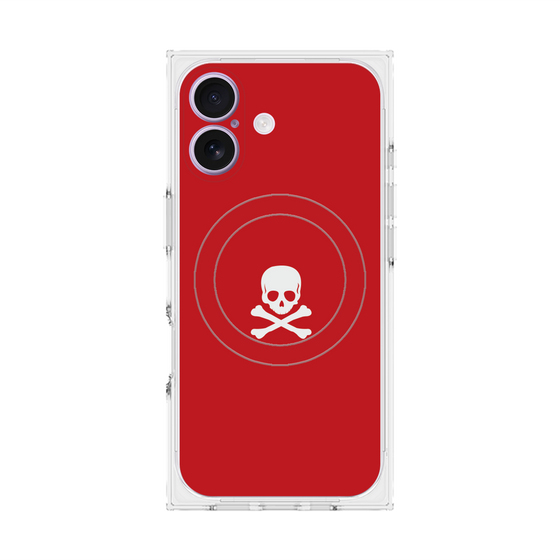 Premium Square Case with MagSafe［ Skull - Red ］