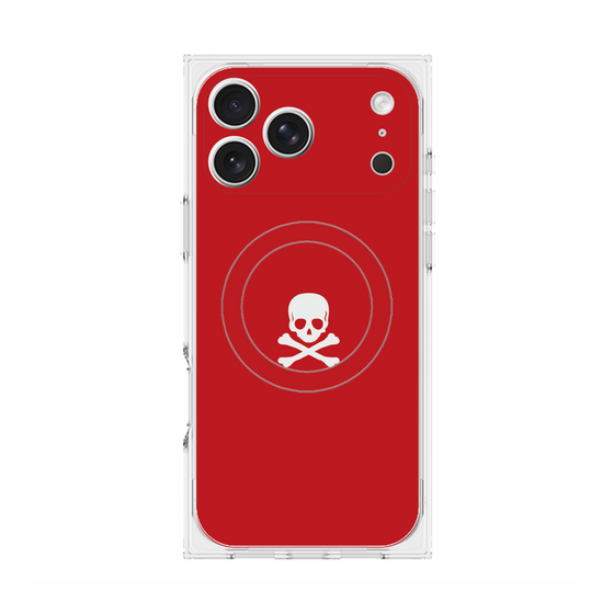 Premium Square Case with MagSafe［ Skull - Red ］