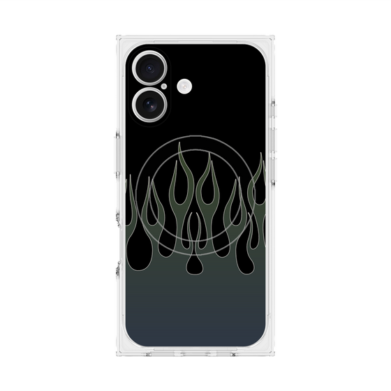 Premium Square Case with MagSafe［ Flame - Blue ］