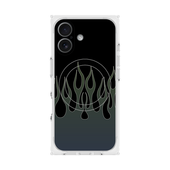 Premium Square Case with MagSafe［ Flame - Blue ］