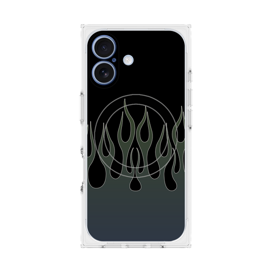 Premium Square Case with MagSafe［ Flame - Blue ］