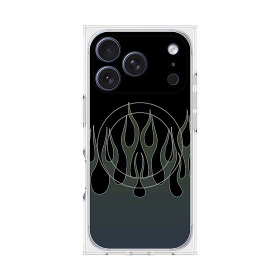 Premium Square Case with MagSafe［ Flame - Blue ］