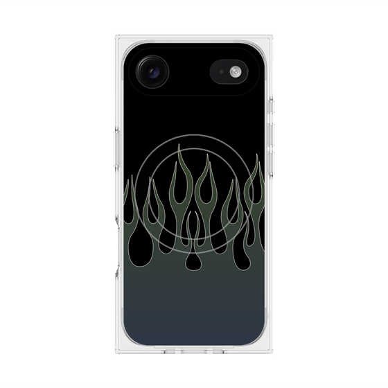 Premium Square Case with MagSafe［ Flame - Blue ］