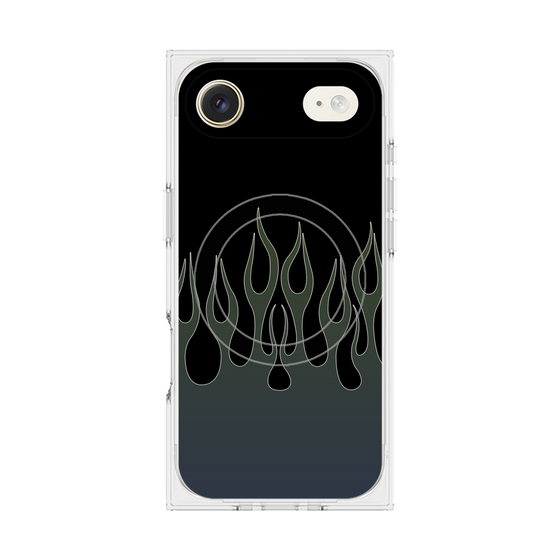 Premium Square Case with MagSafe［ Flame - Blue ］