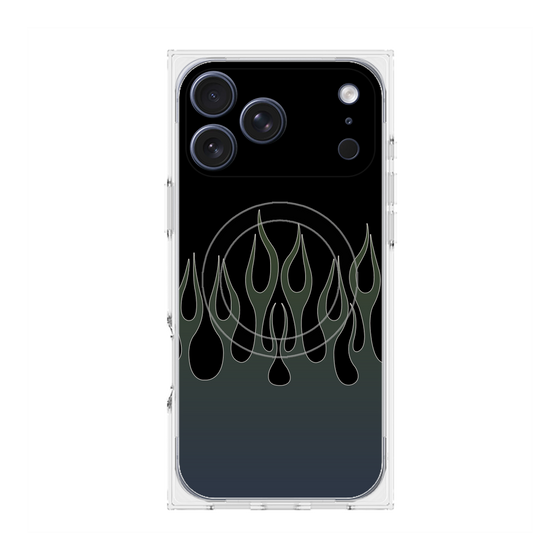 Premium Square Case with MagSafe［ Flame - Blue ］