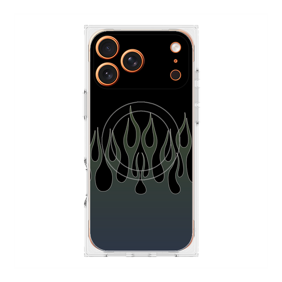 Premium Square Case with MagSafe［ Flame - Blue ］