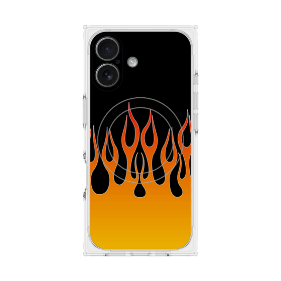 Premium Square Case with MagSafe［ Flame - Orange ］