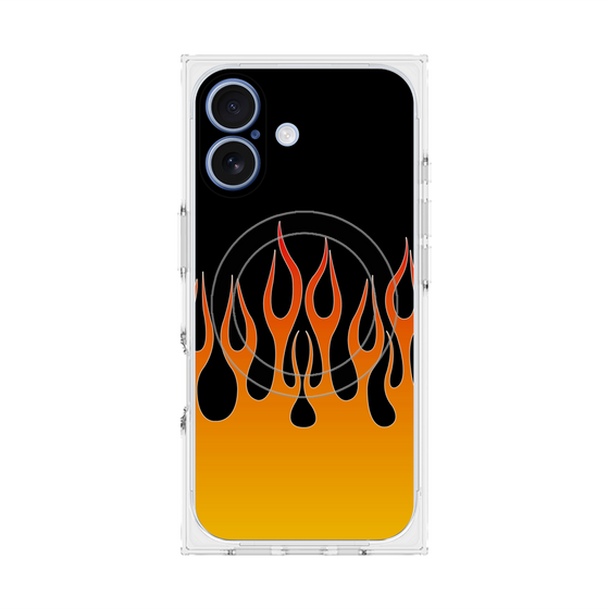 Premium Square Case with MagSafe［ Flame - Orange ］