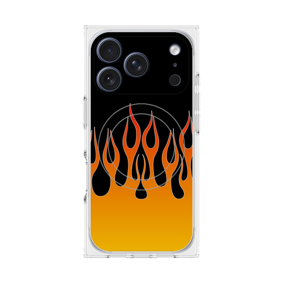 Premium Square Case with MagSafe［ Flame - Orange ］