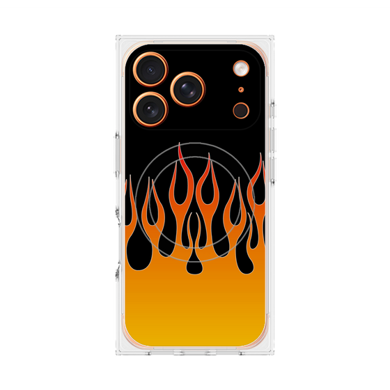 Premium Square Case with MagSafe［ Flame - Orange ］