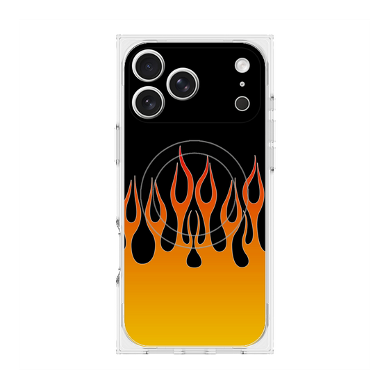 Premium Square Case with MagSafe［ Flame - Orange ］