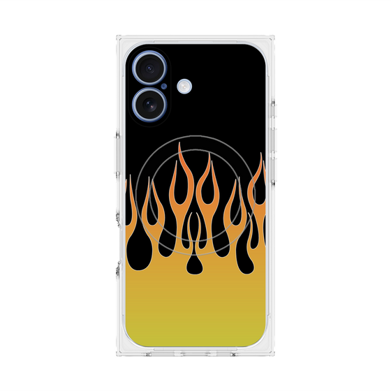 Premium Square Case with MagSafe［ Flame - Yellow ］