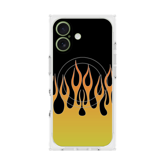 Premium Square Case with MagSafe［ Flame - Yellow ］