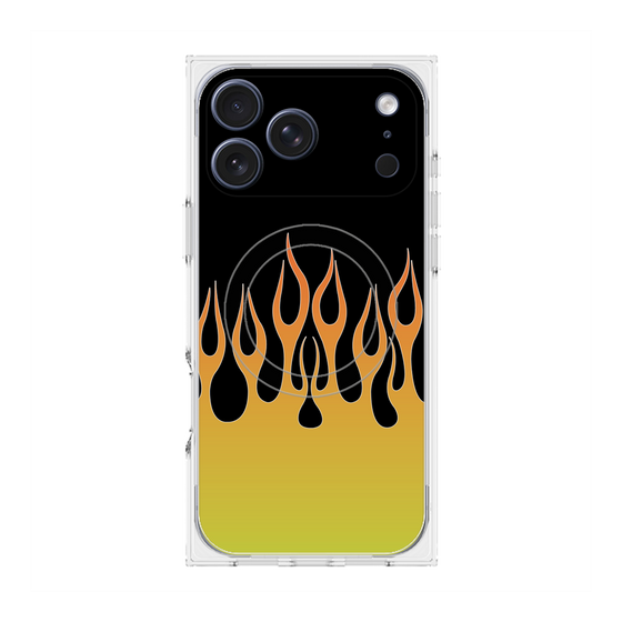 Premium Square Case with MagSafe［ Flame - Yellow ］