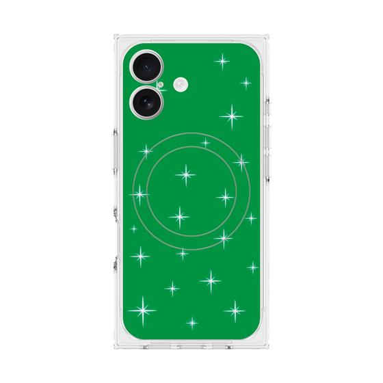 Premium Square Case with MagSafe［ Glitter - Green ］