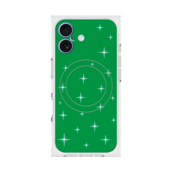 Premium Square Case with MagSafe［ Glitter - Green ］