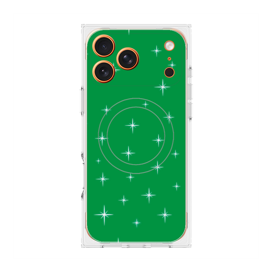 Premium Square Case with MagSafe［ Glitter - Green ］