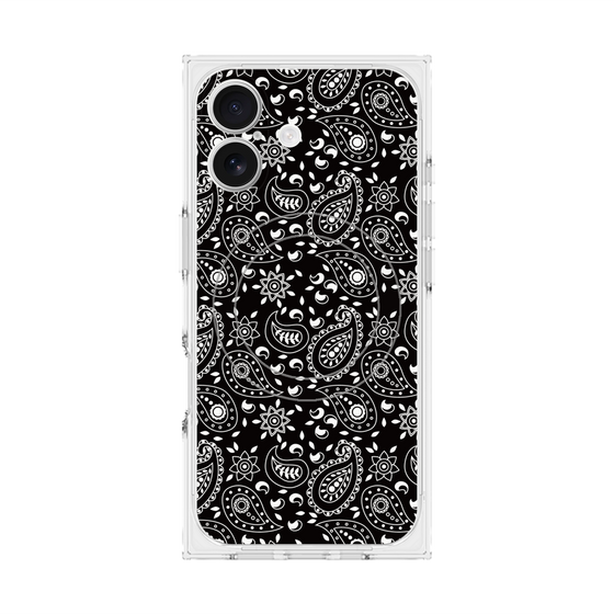 Premium Square Case with MagSafe［ Paisley - Black ］