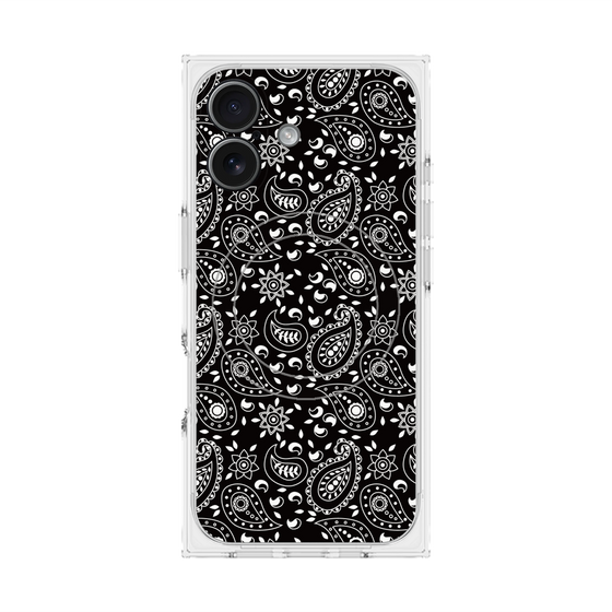 Premium Square Case with MagSafe［ Paisley - Black ］