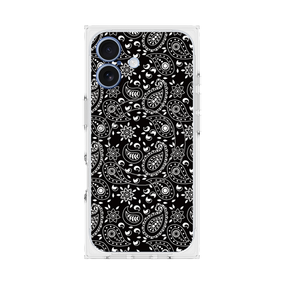 Premium Square Case with MagSafe［ Paisley - Black ］