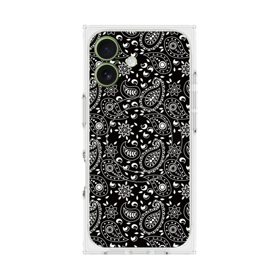 Premium Square Case with MagSafe［ Paisley - Black ］