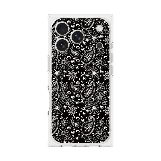 Premium Square Case with MagSafe［ Paisley - Black ］