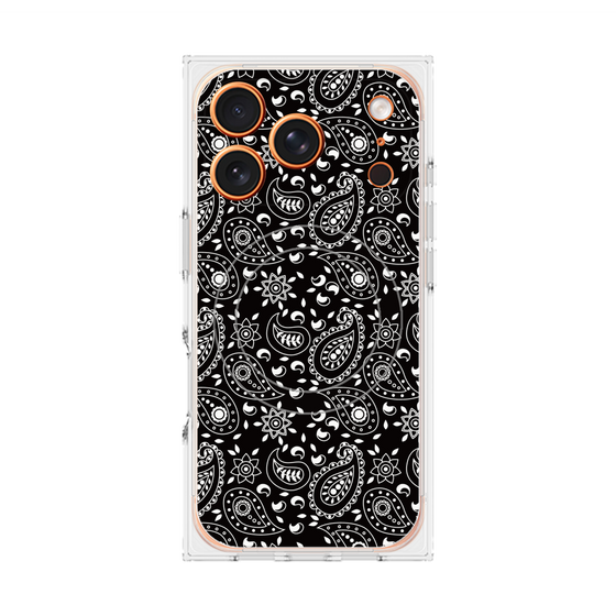 Premium Square Case with MagSafe［ Paisley - Black ］