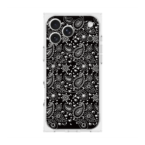 Premium Square Case with MagSafe［ Paisley - Black ］