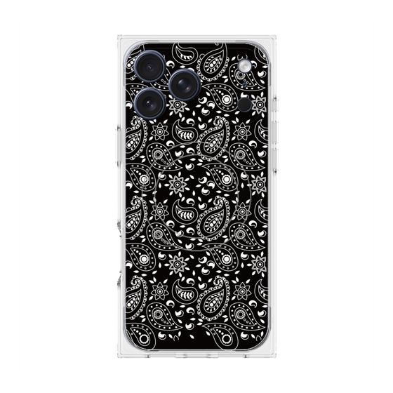 Premium Square Case with MagSafe［ Paisley - Black ］