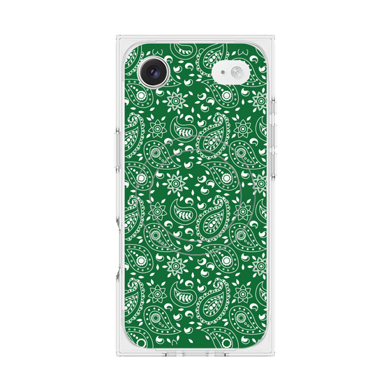Premium Square Case with MagSafe［ Paisley - Green ］